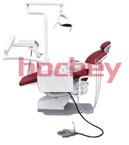 Hochey Medical Cheap Medical Clinical Integral Dental Unit Dental Chair with Air Compressor LED Lamp Doctor Stool Price