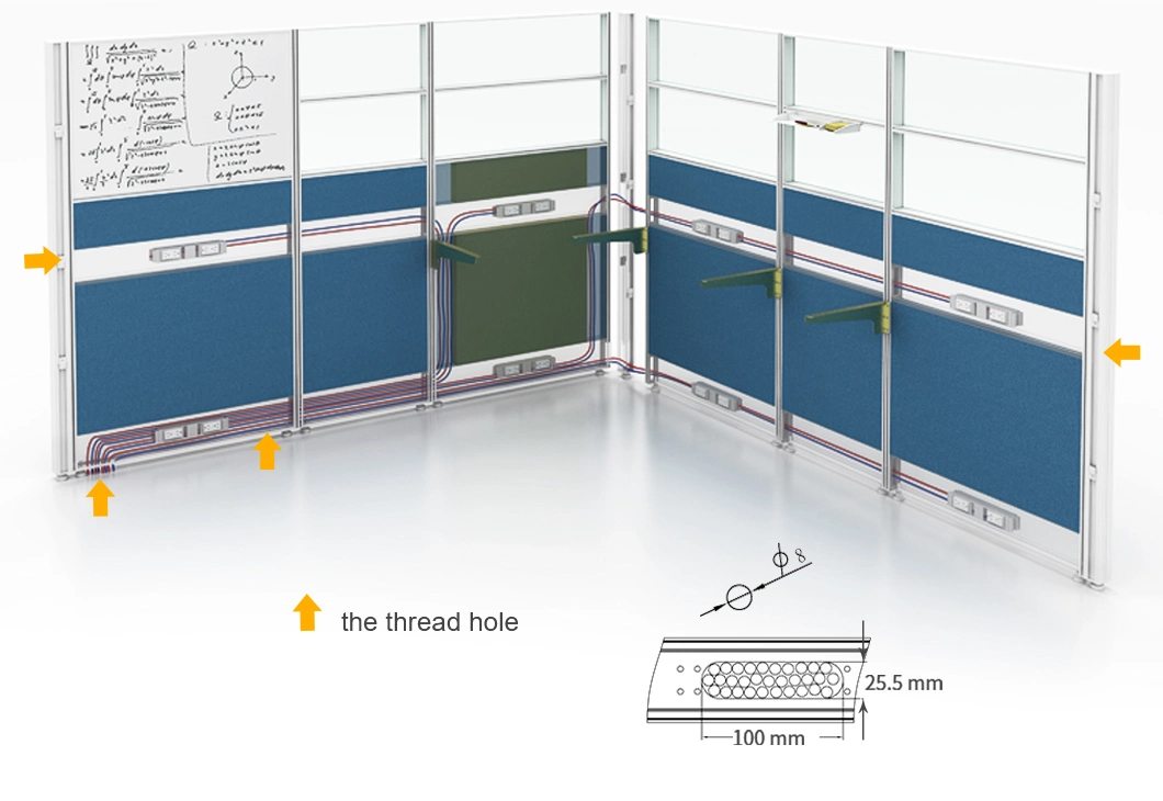 Workstation Screen Fabric Office Desk Partition Call Center Office Workstation