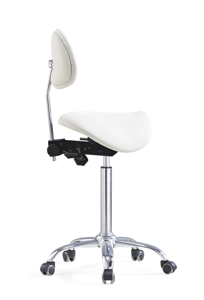 New Split Saddle Stool for Tattoo Dental Medical with Wheels Voiceless